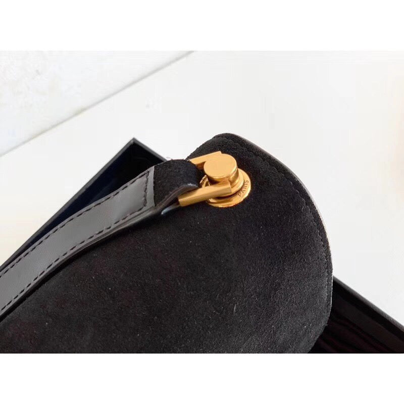 YSL Saint Laurent Le Carre 9in 23cm Black Satchel Bag