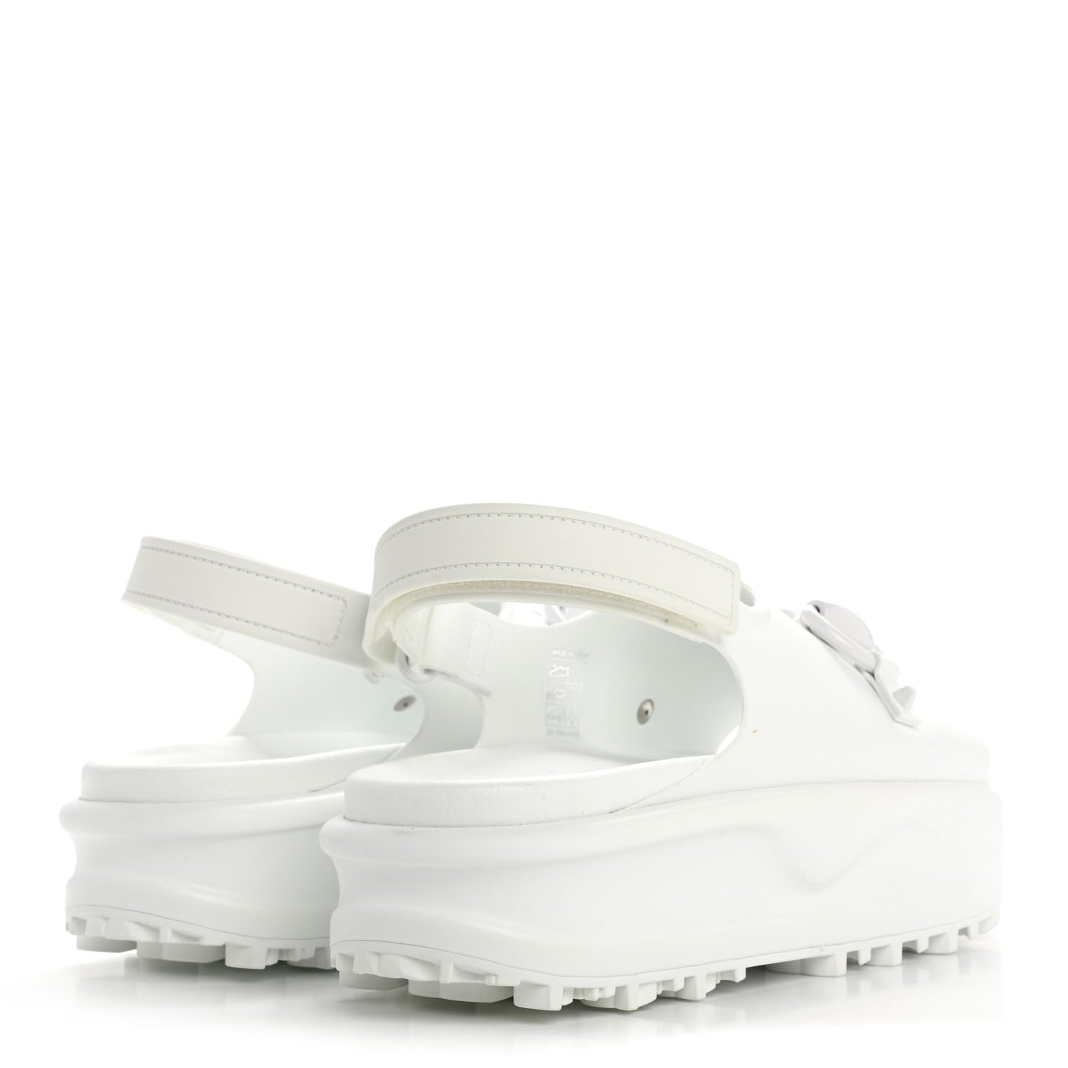 Gucci Soft Rubber Horsebit Touch Womens Strapped Sandals 38 Great White