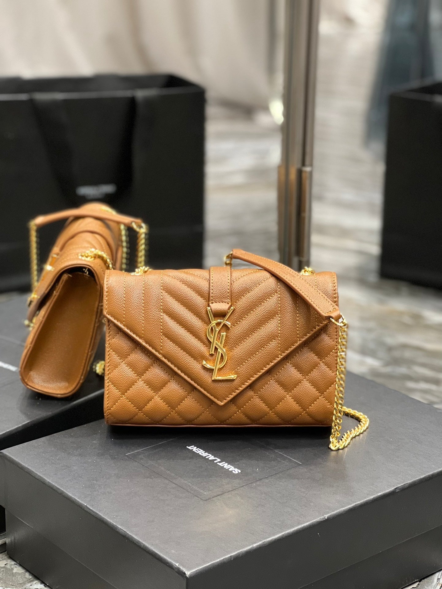 YSL Saint Laurent Ysl Saint Laurent Small Bag Dark Natural In Travel Bag