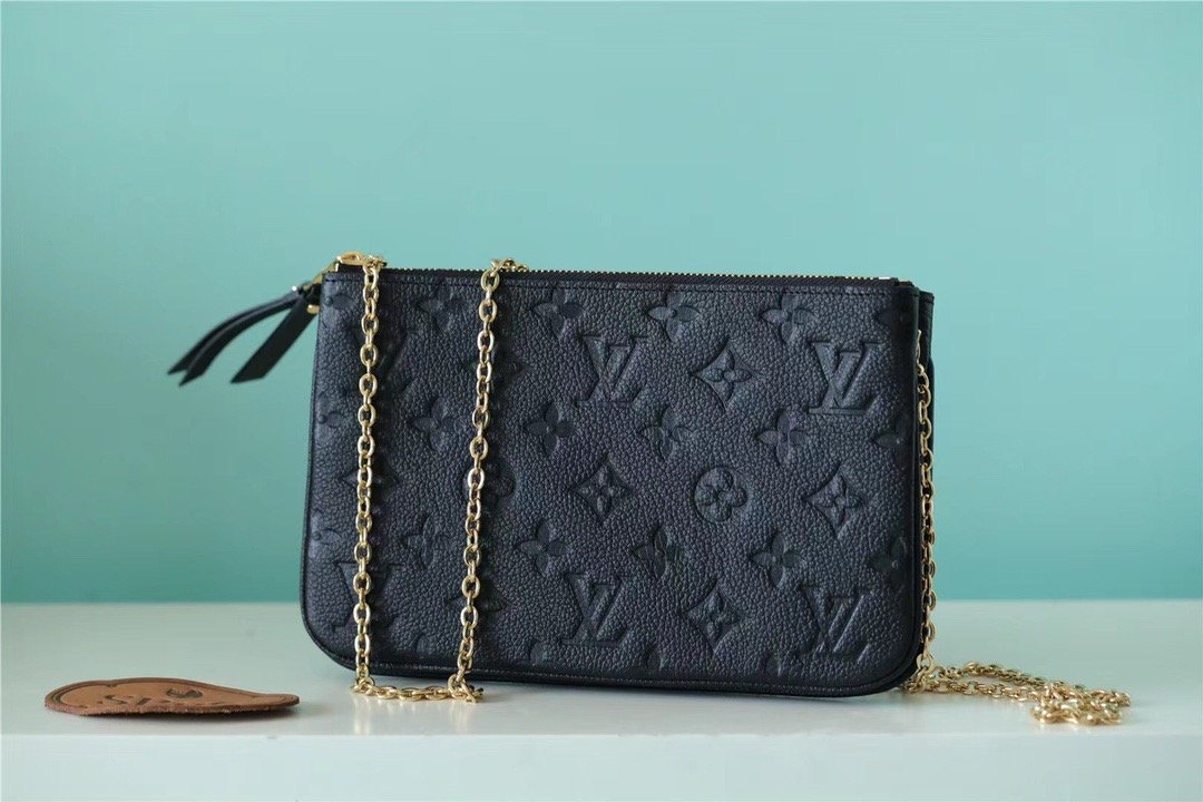 Top Quality Double Zip Pochette Empreinte For Monogram Black Crossbody Bag