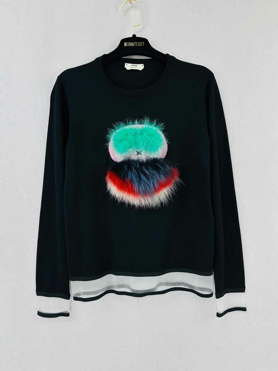 Fendi Bug Eye Black Multicolor Handbag