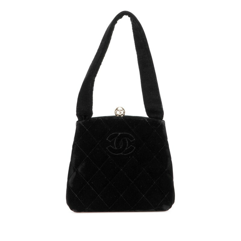 Chanel Coco Mark Matelassé Velour Handbag