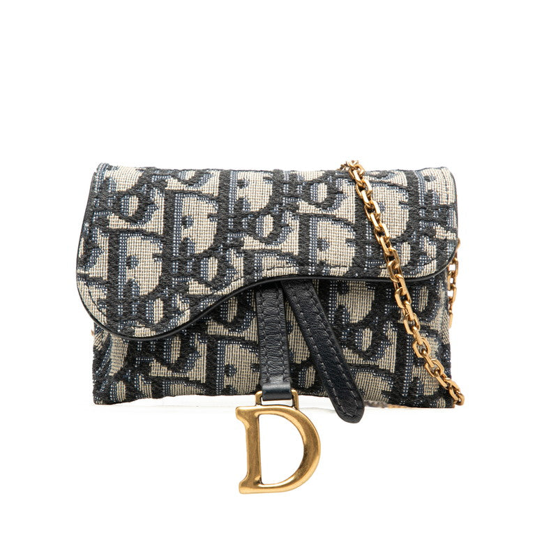 Dior Saddle Nano Pouch Trotter Shoulder Bag Canvas