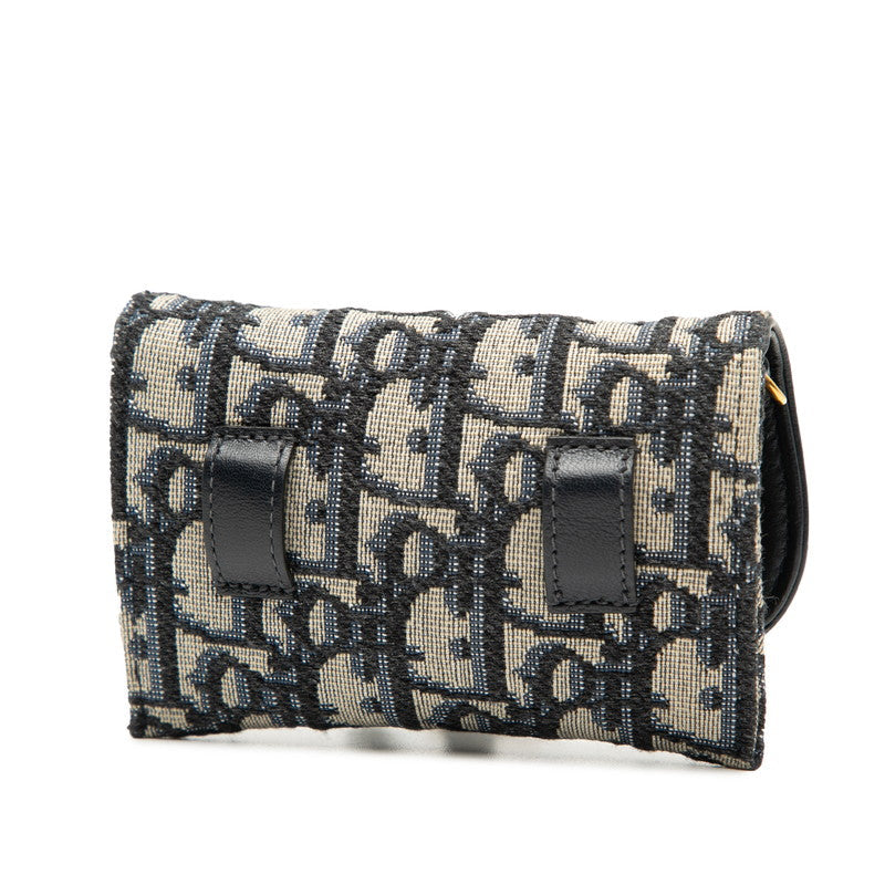 Dior Saddle Nano Pouch Trotter Shoulder Bag Canvas