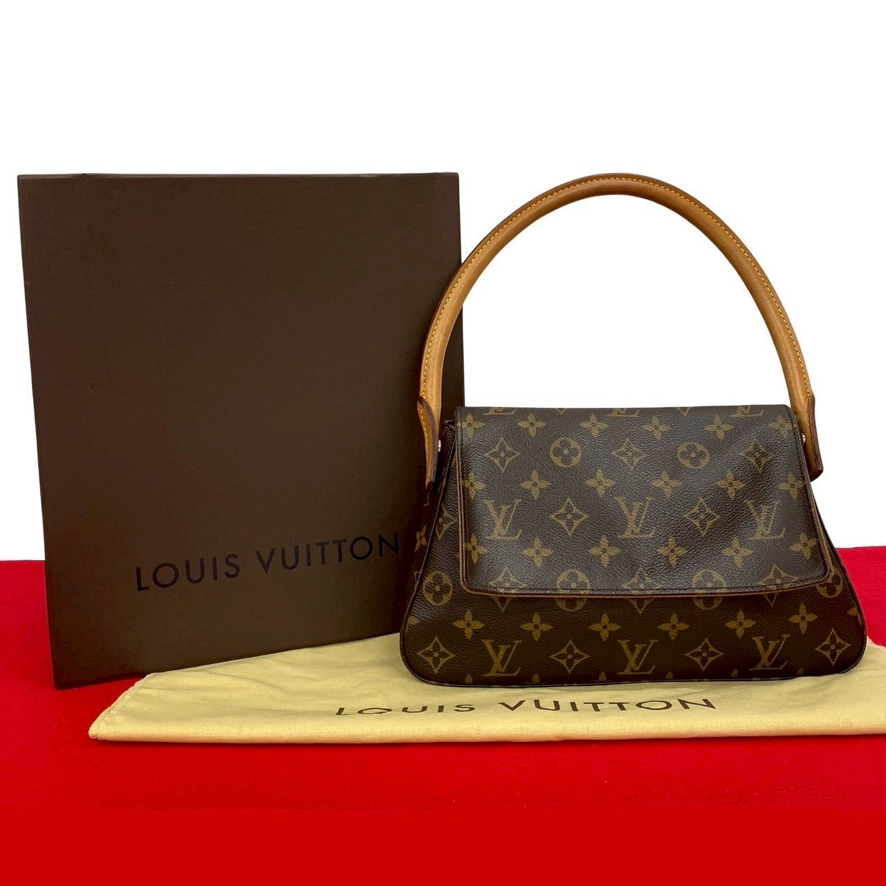 Louis Vuitton Looping Monogram Leather Brown Mini Bag