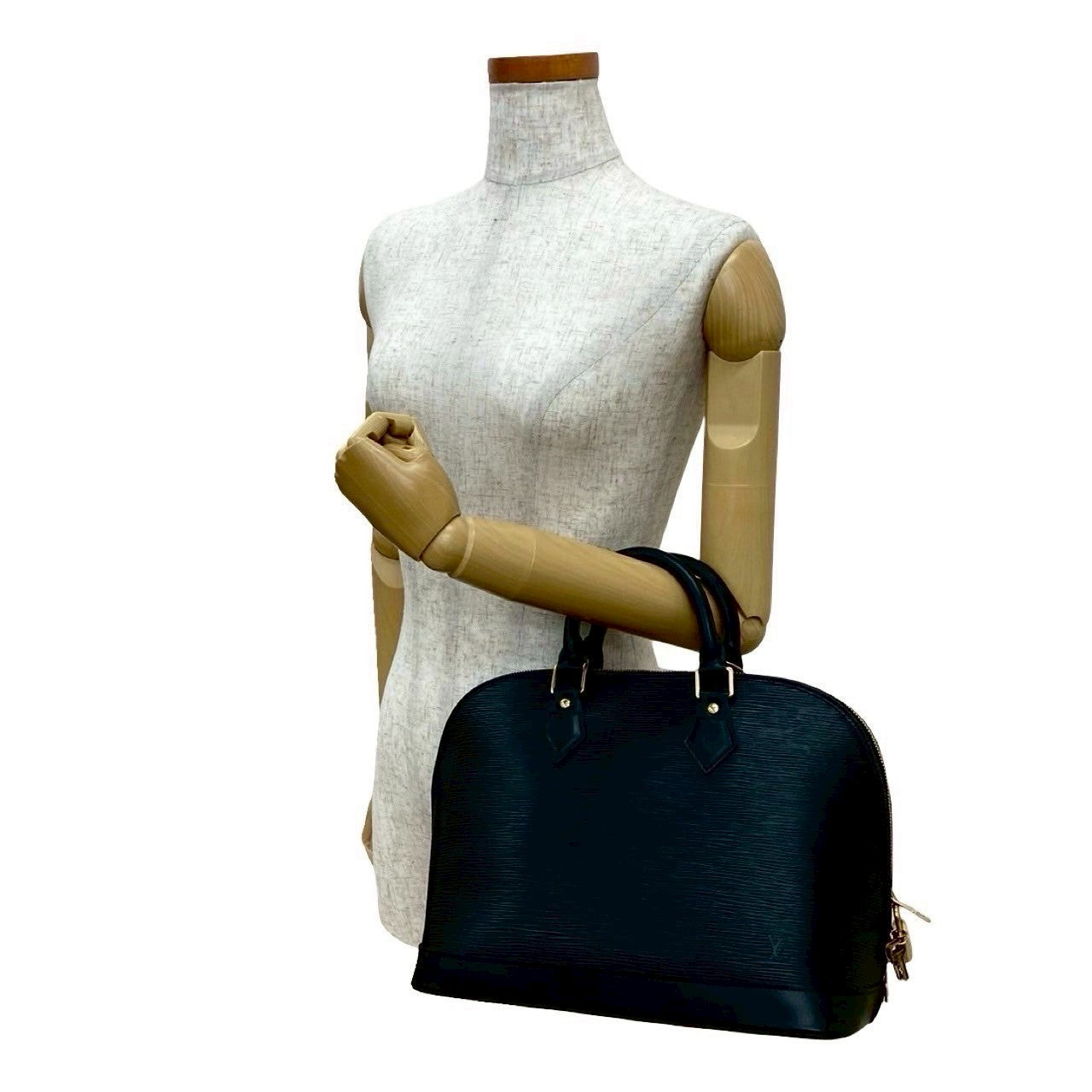 Louis Vuitton Epi Alma PM Leather Black Handbag