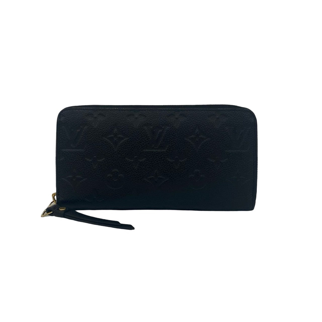 Louis Vuitton Long Purse Ann Platt Zippy Monogram Leather Black Wallet Case
