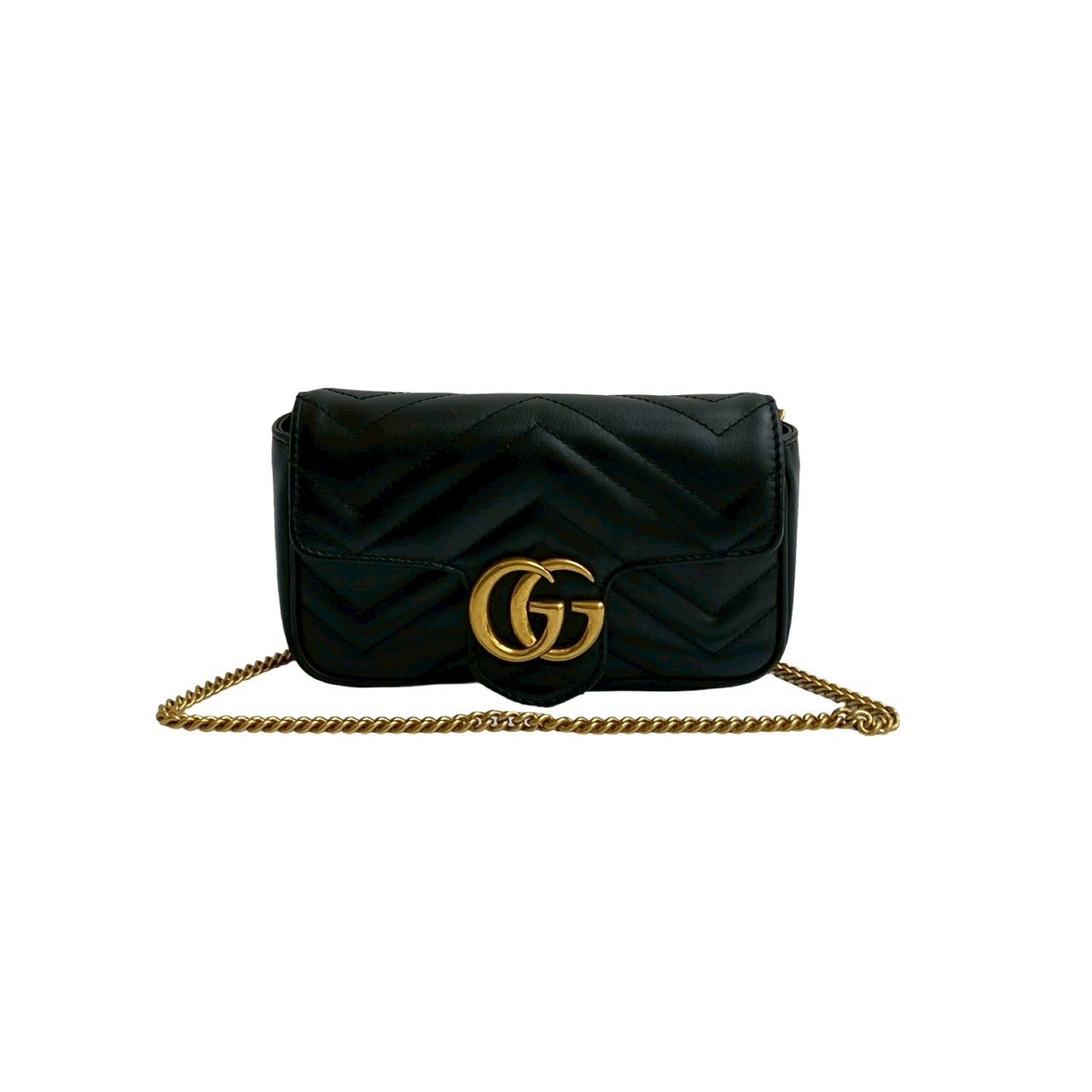 Gucci GG Marmont Quilted Leather Black Small Shoulder Bag