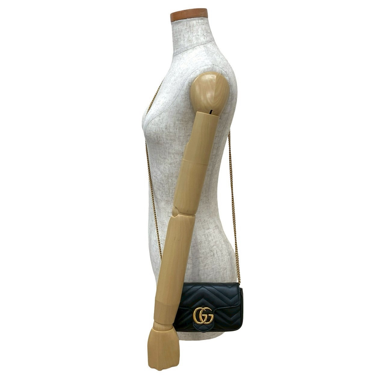 Gucci GG Marmont Quilted Leather Black Small Shoulder Bag