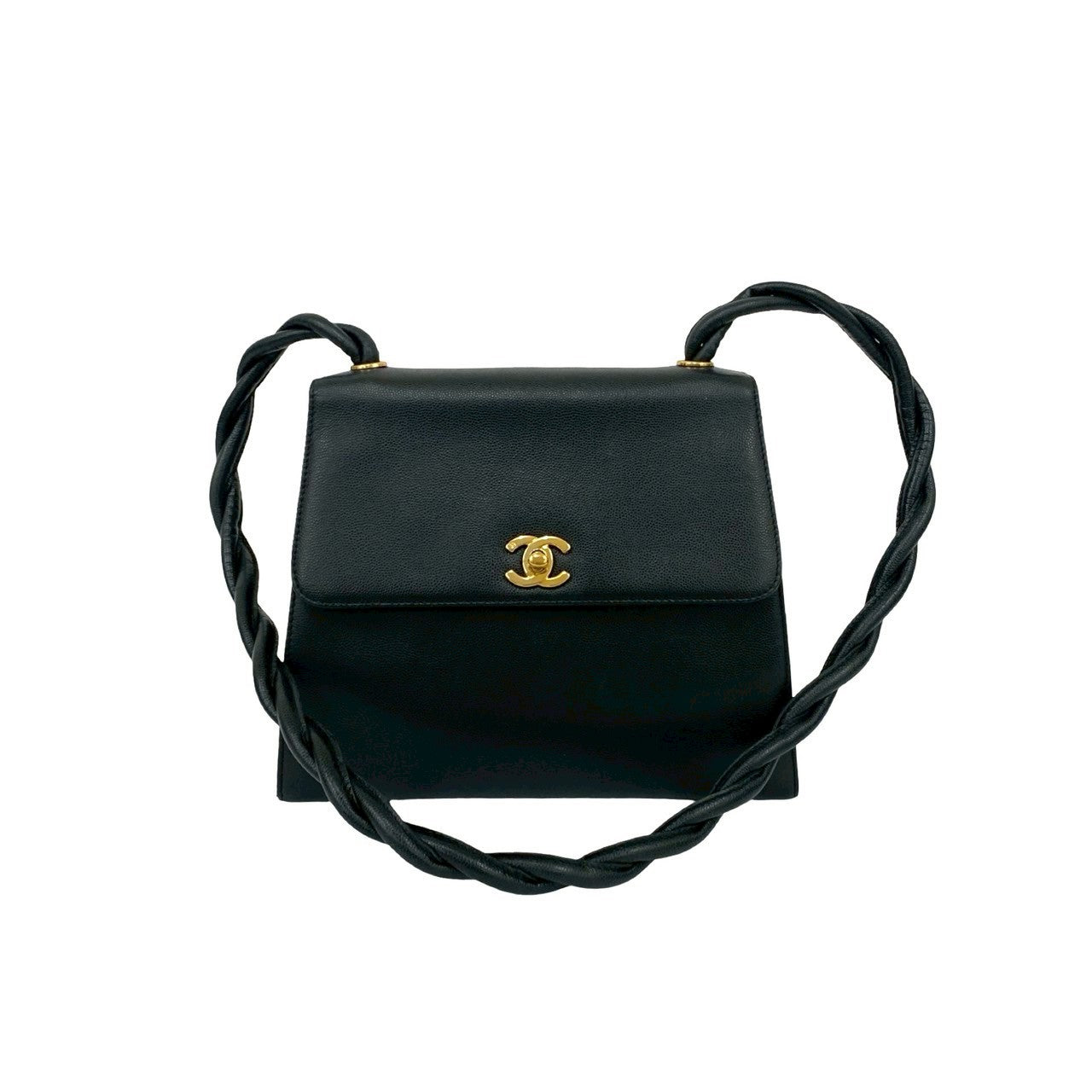 Chanel Matt caviar skin Black Shoulder Bag 7Lvd Mss626