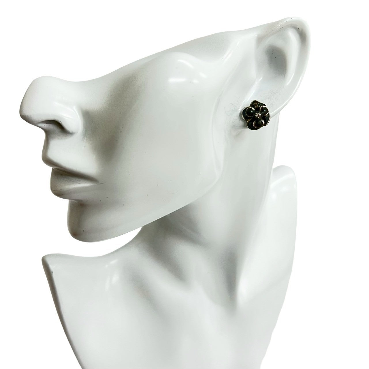 Chanel Pierce alloy Camellia Pierce Silver Jewelry