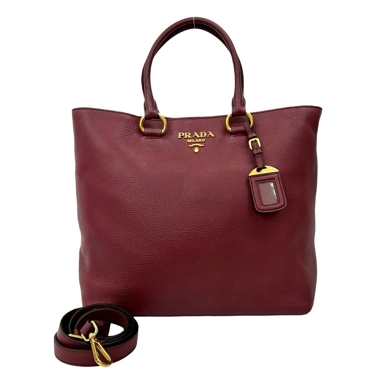 Tote Bag Wine Leather Red