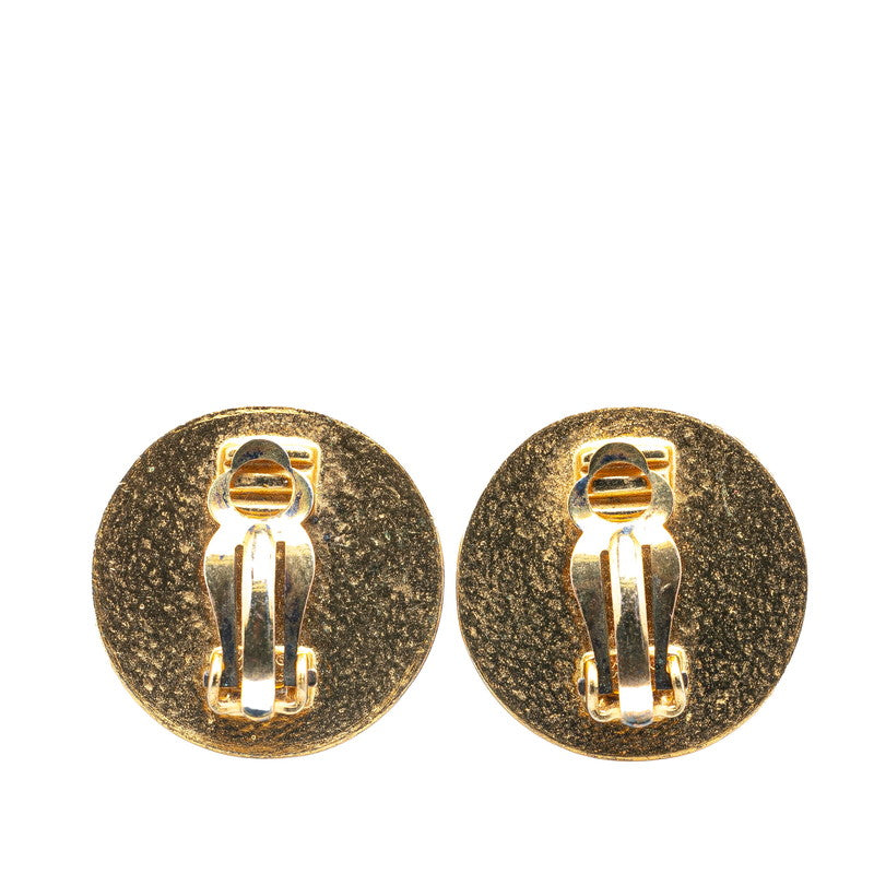 Chanel Gold Plated Coco Mark Round Earrings 01P Bag