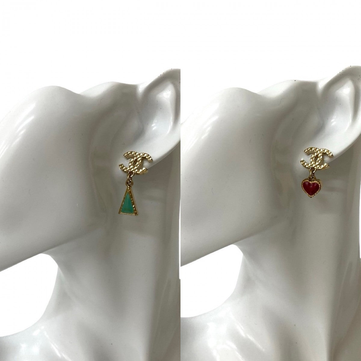 Chanel Pierce Plated Gold Jewelry