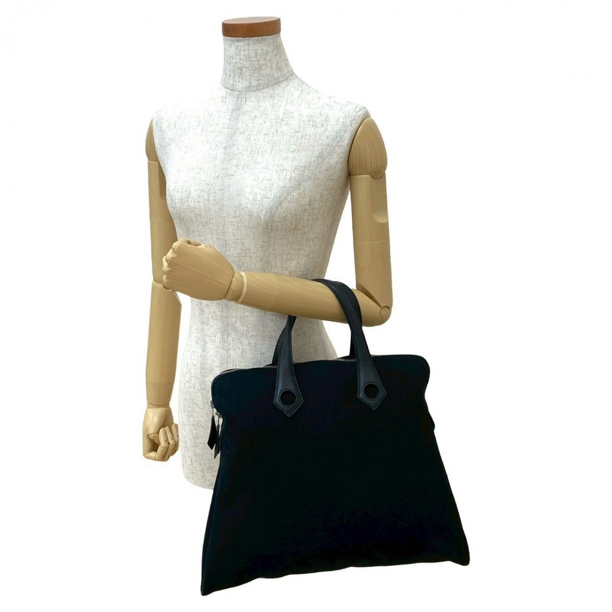 Hermes Handbag Tower Ash Sack Eboo Mm Black Travel Bag
