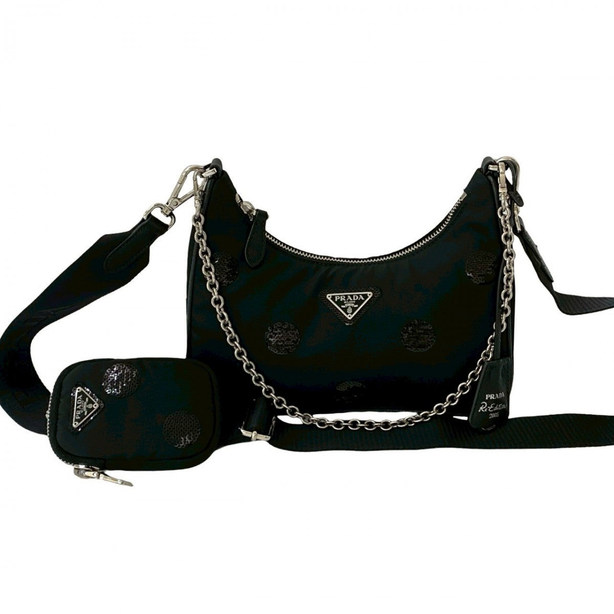 Shoulder Bag Re Edition Leather Black