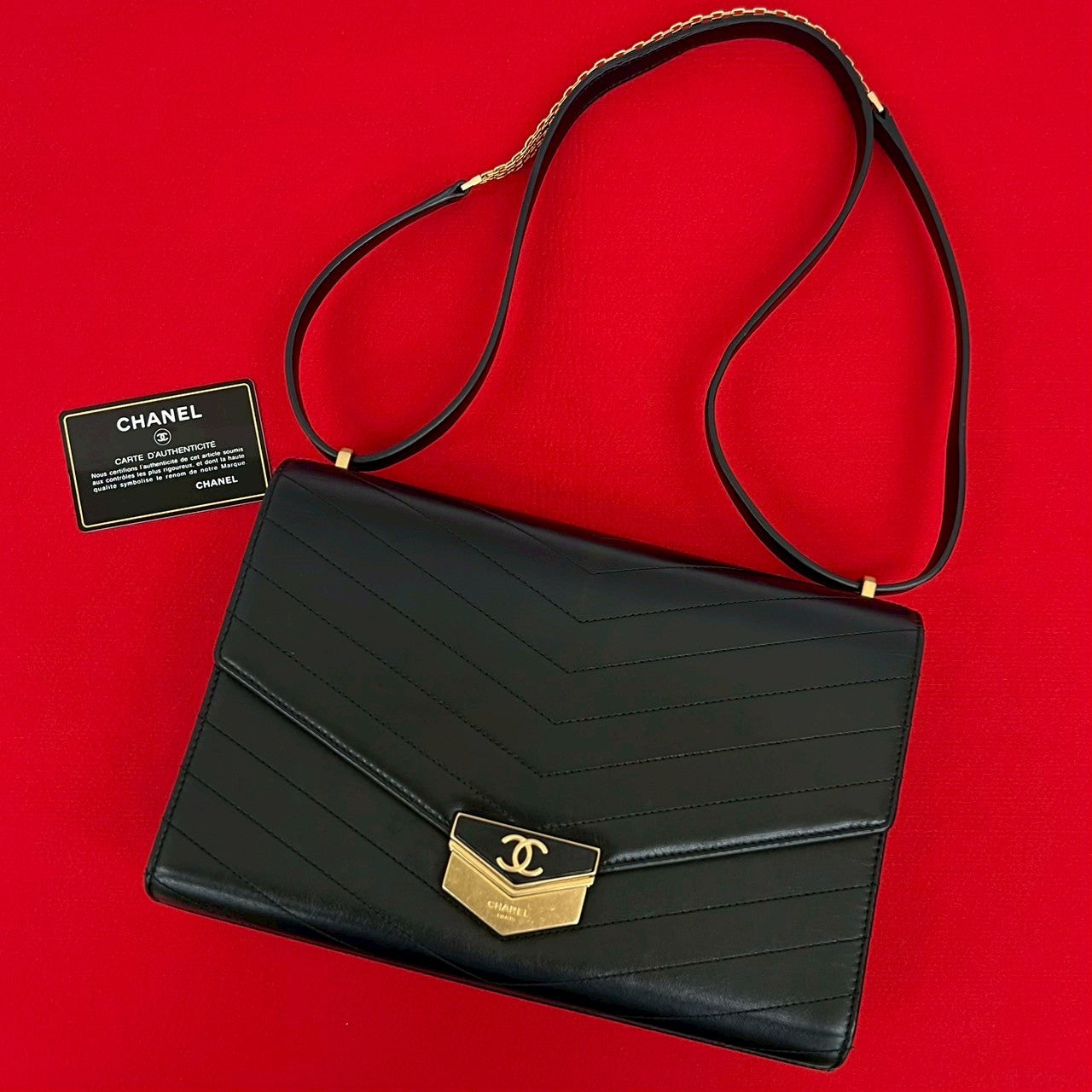 Chanel 7Sbb Ap117077 Black Leather Shoulder Bag