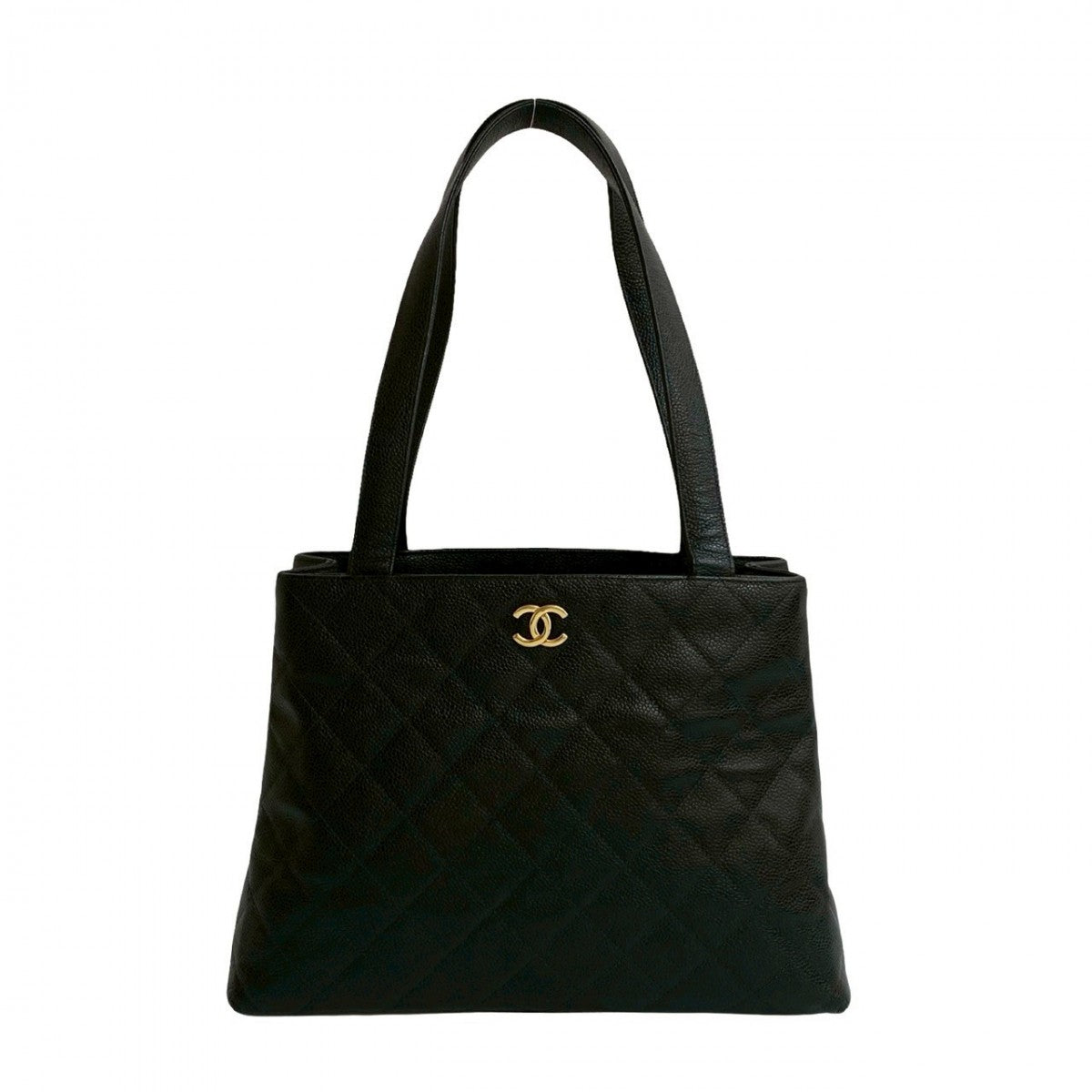Chanel Matt caviar skin Matrasse Black Tote Bag 7Sbb Po027156
