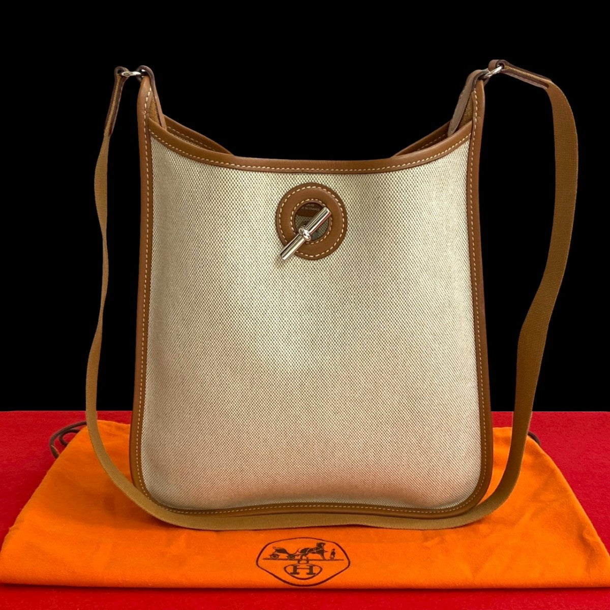 Hermes Shoulder Bag Tower Ash Vespa Pm Brown