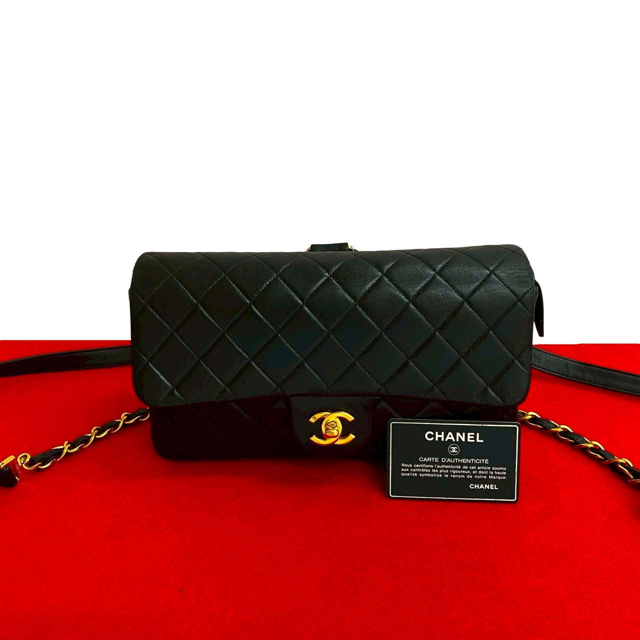 Chanel Backpack lambskin Matrasse Black 7Sbb Wz527753