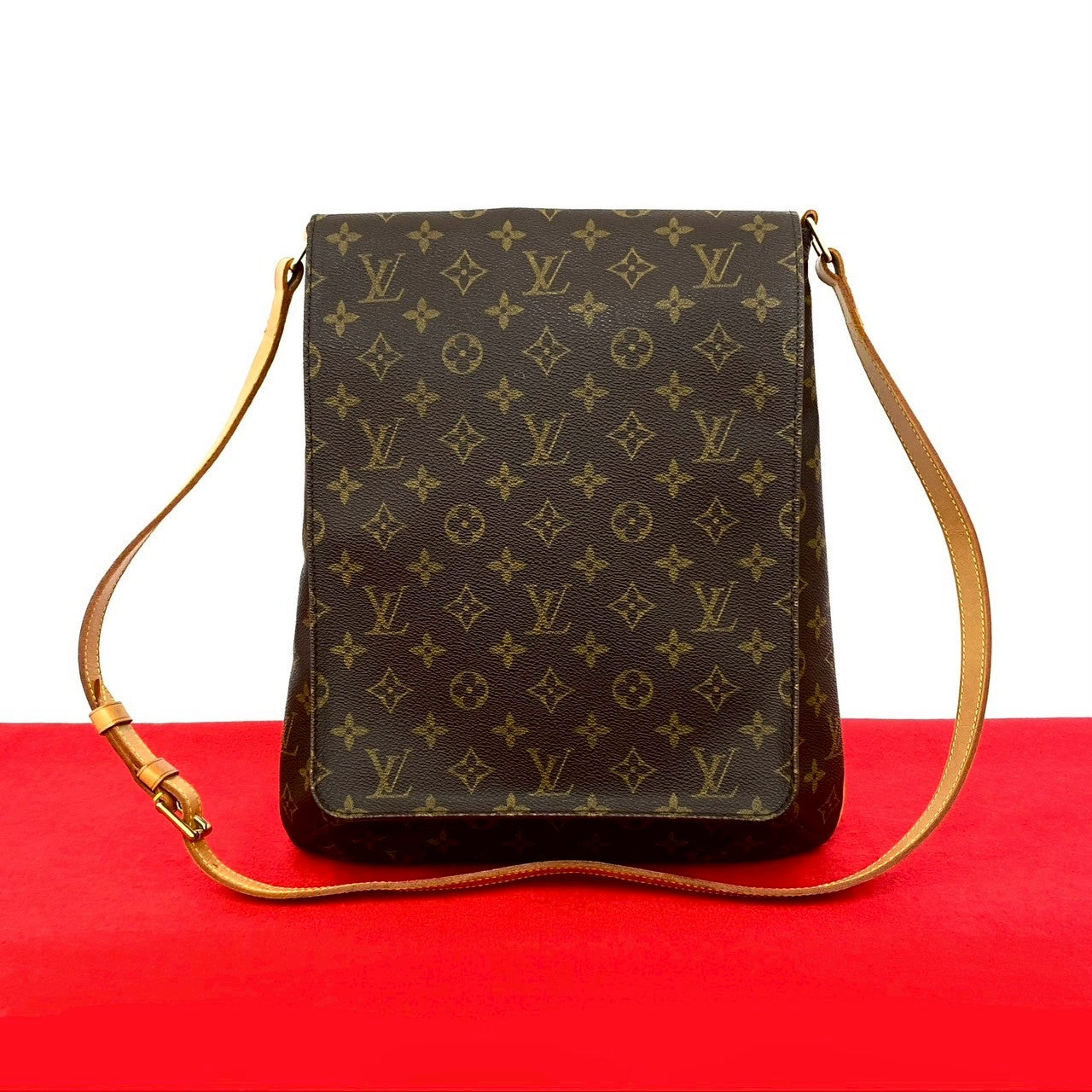 Louis Vuitton M tte Leather Brown Shoulder Bag