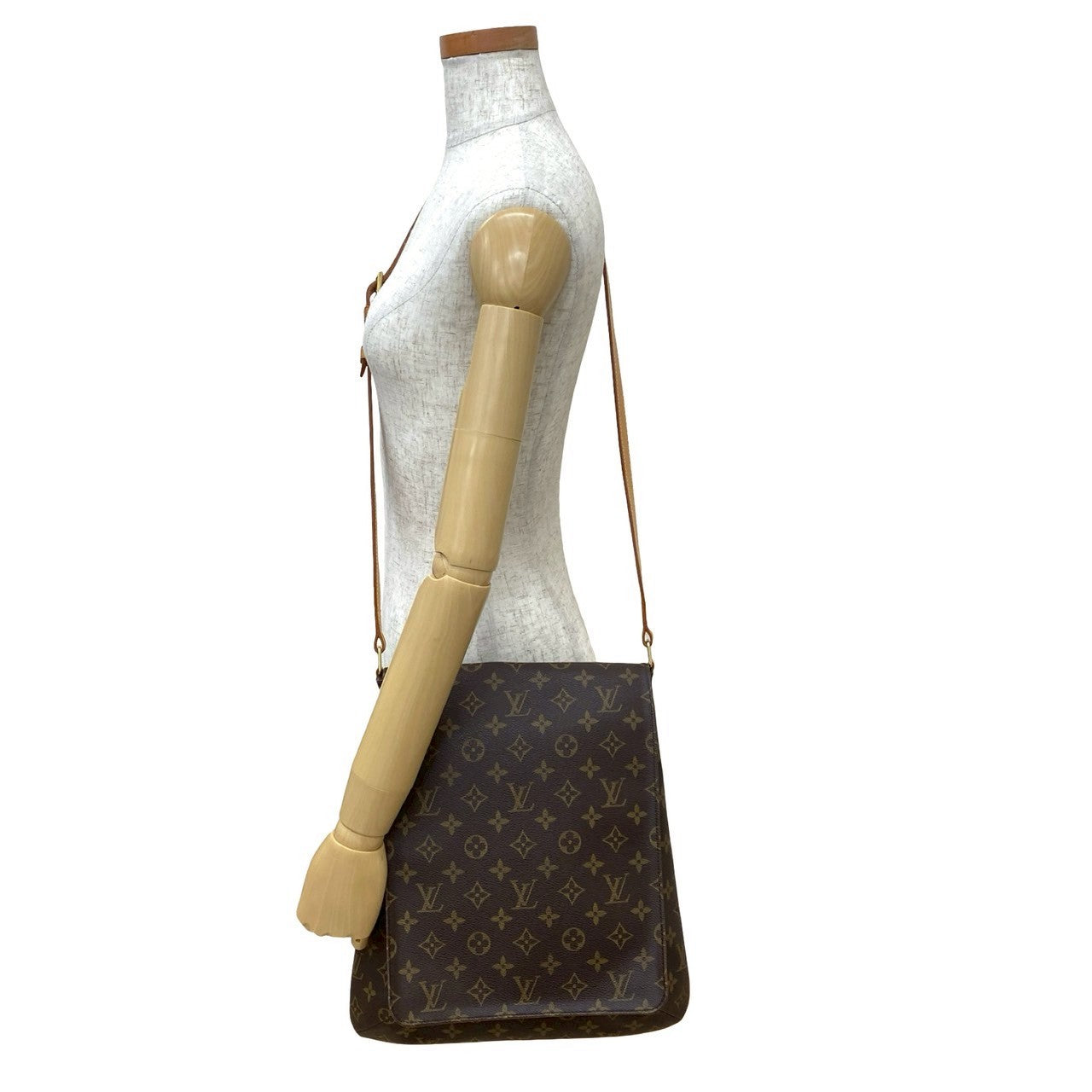 Louis Vuitton M tte Leather Brown Shoulder Bag