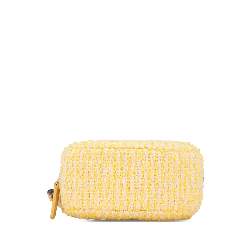 Chanel Coco Mark Tweed Leather Shoulder Bag