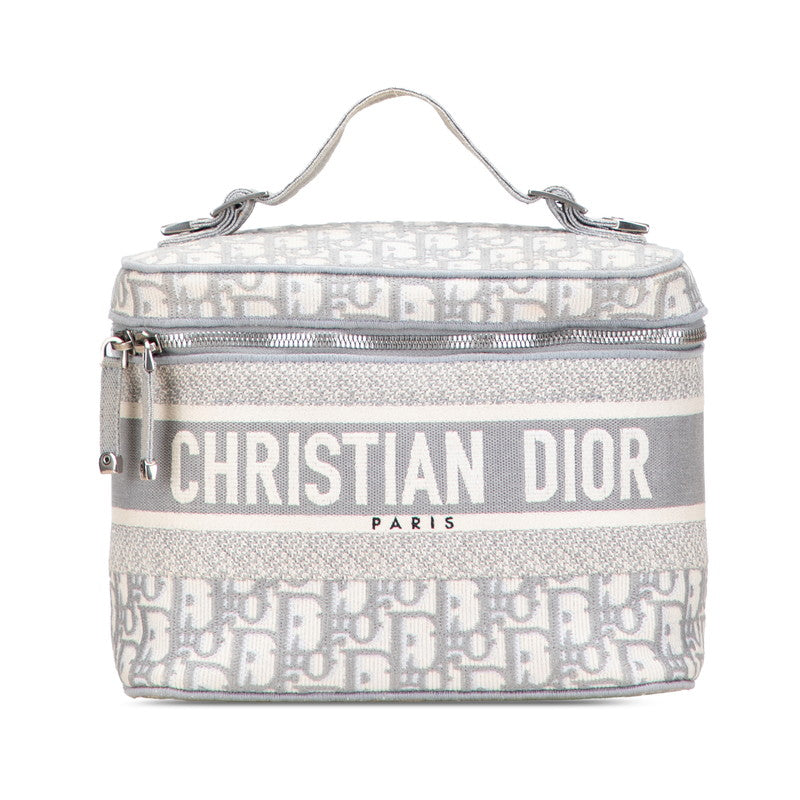 Dior Travel Vanity Oblique Handbag Canvas Travel Bag
