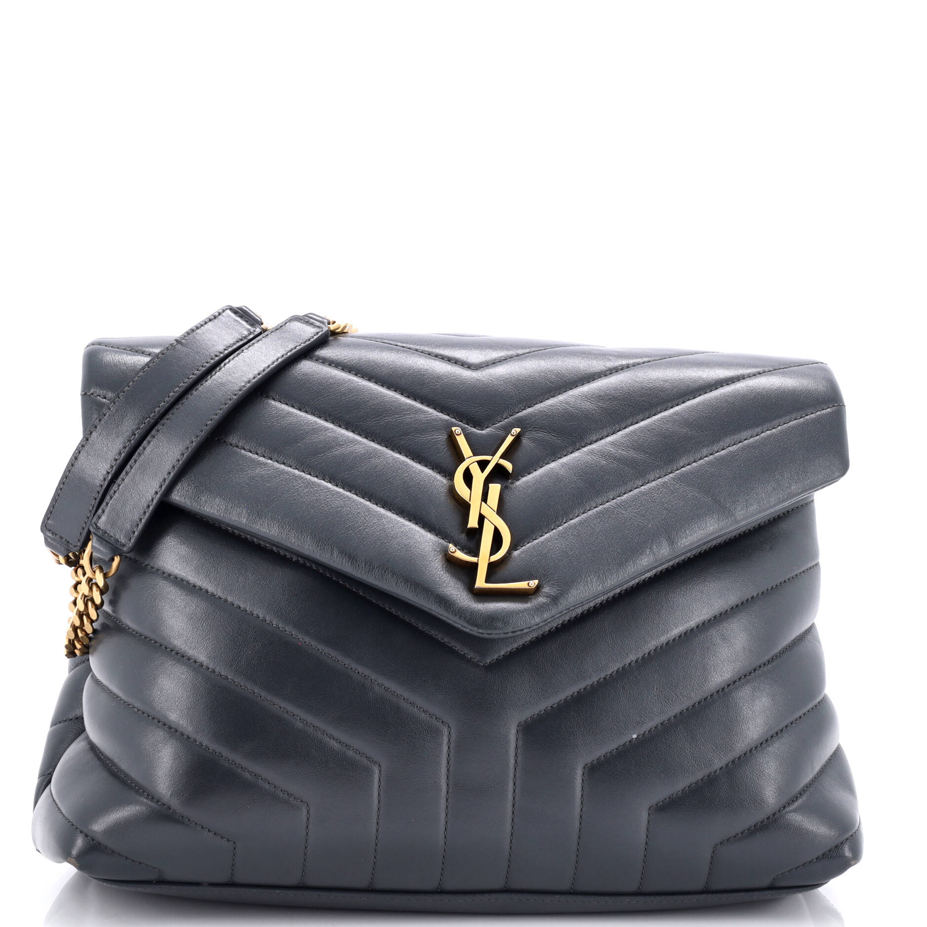 YSL Saint Laurent Luxury Trending Loulou Shoulder Bag Chevron Leather Matelasse Medium