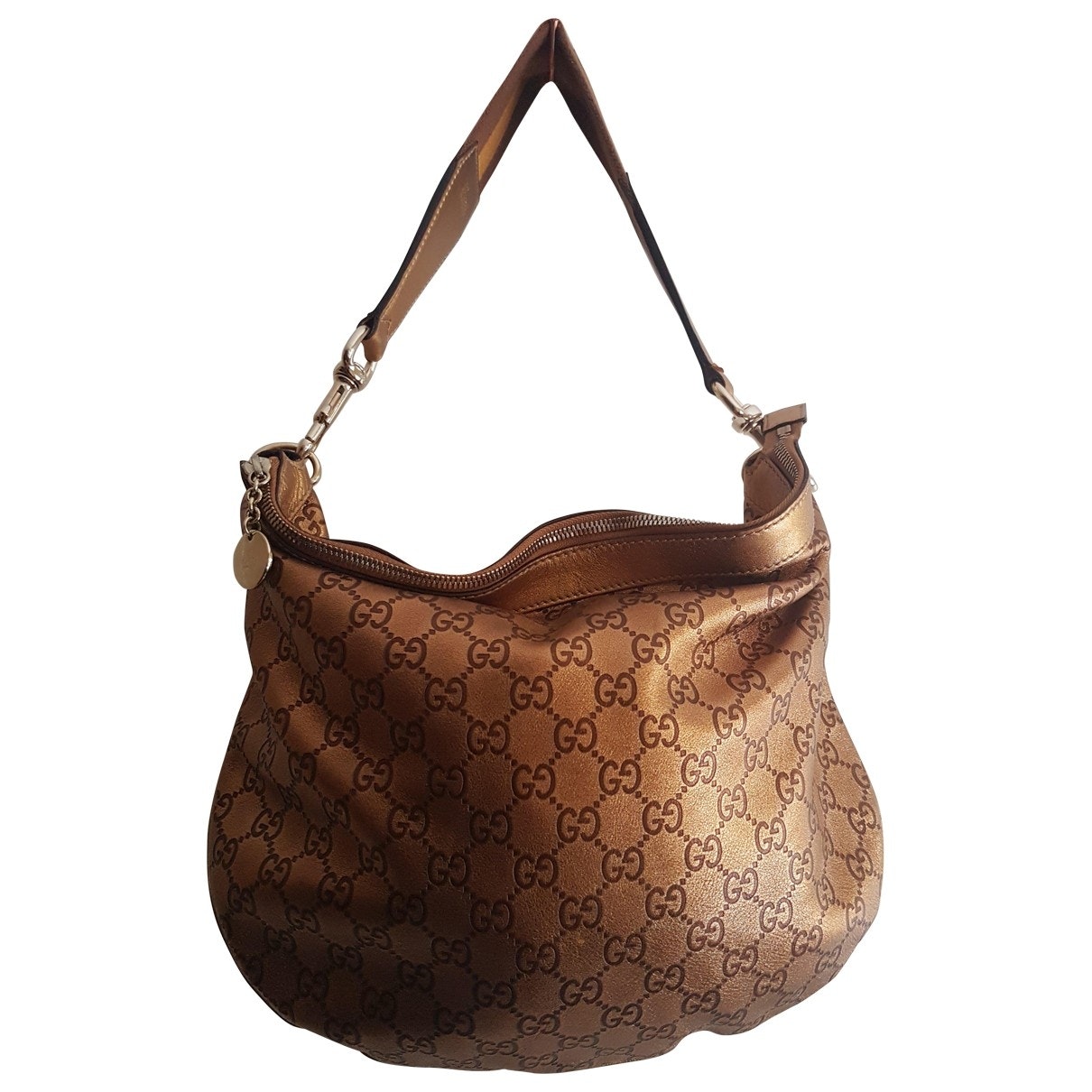 Gucci gold leather handbag