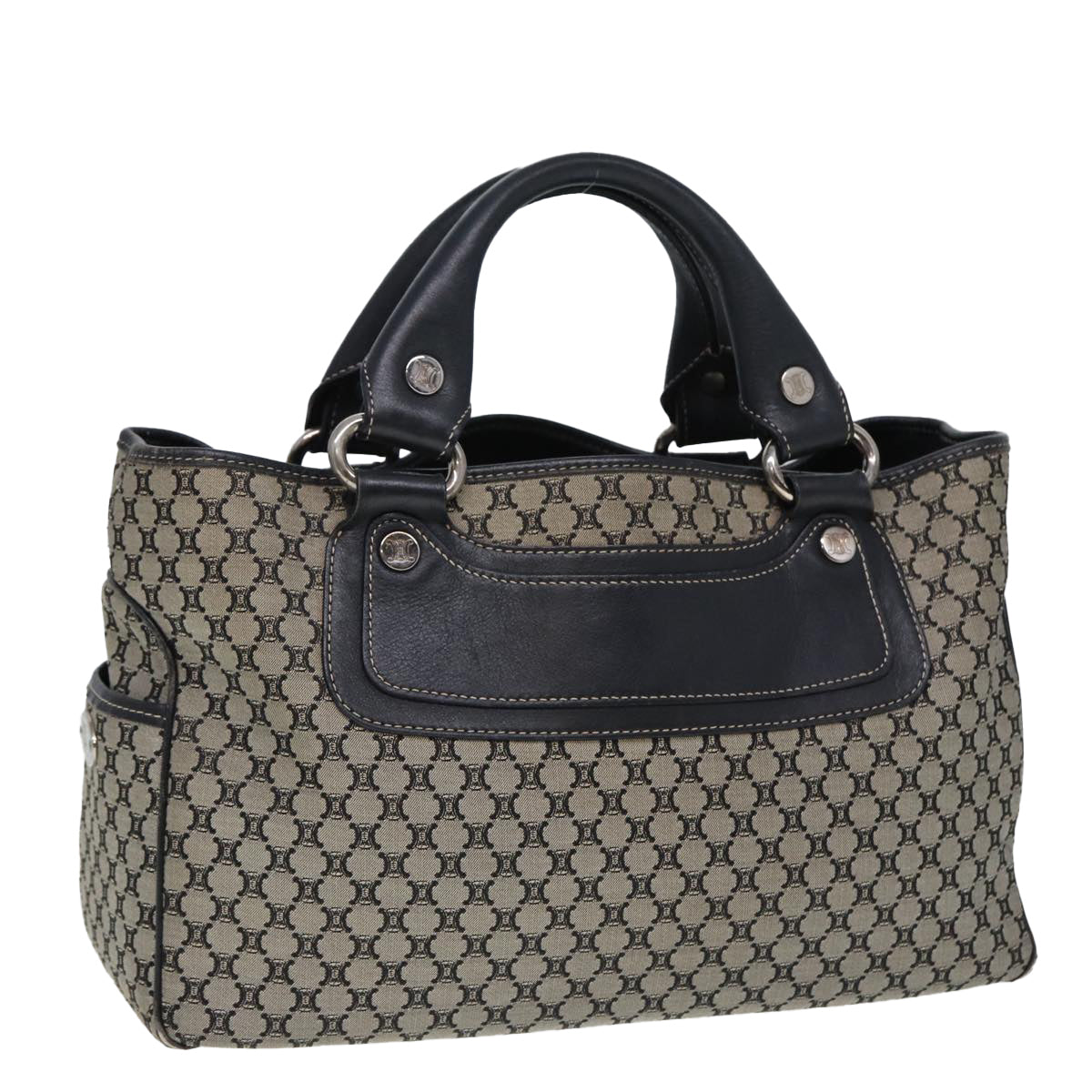 Luxury Macadam Hand Bag Canvas Black Travel Bag Black Beige