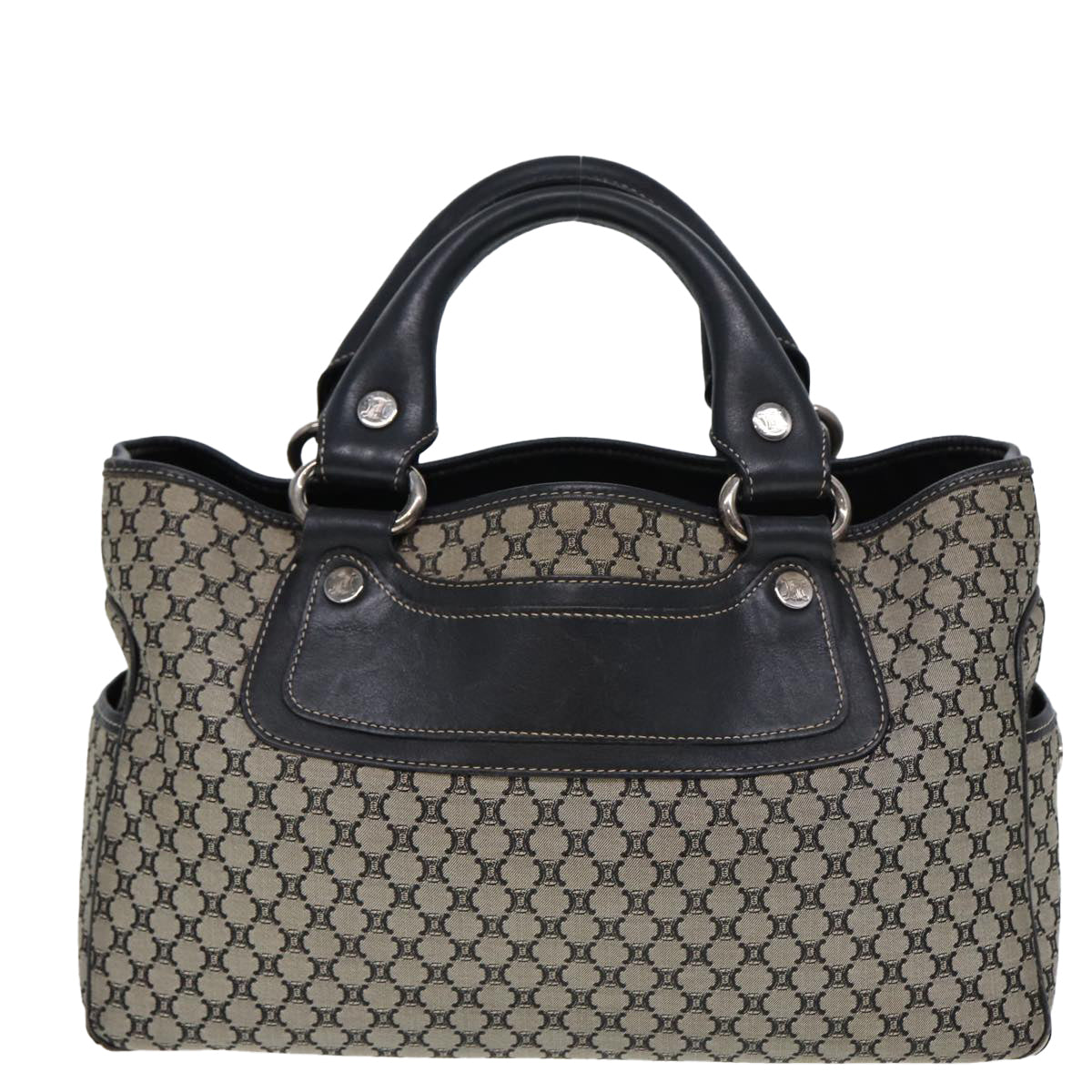 Luxury Macadam Hand Bag Canvas Black Travel Bag Black Beige