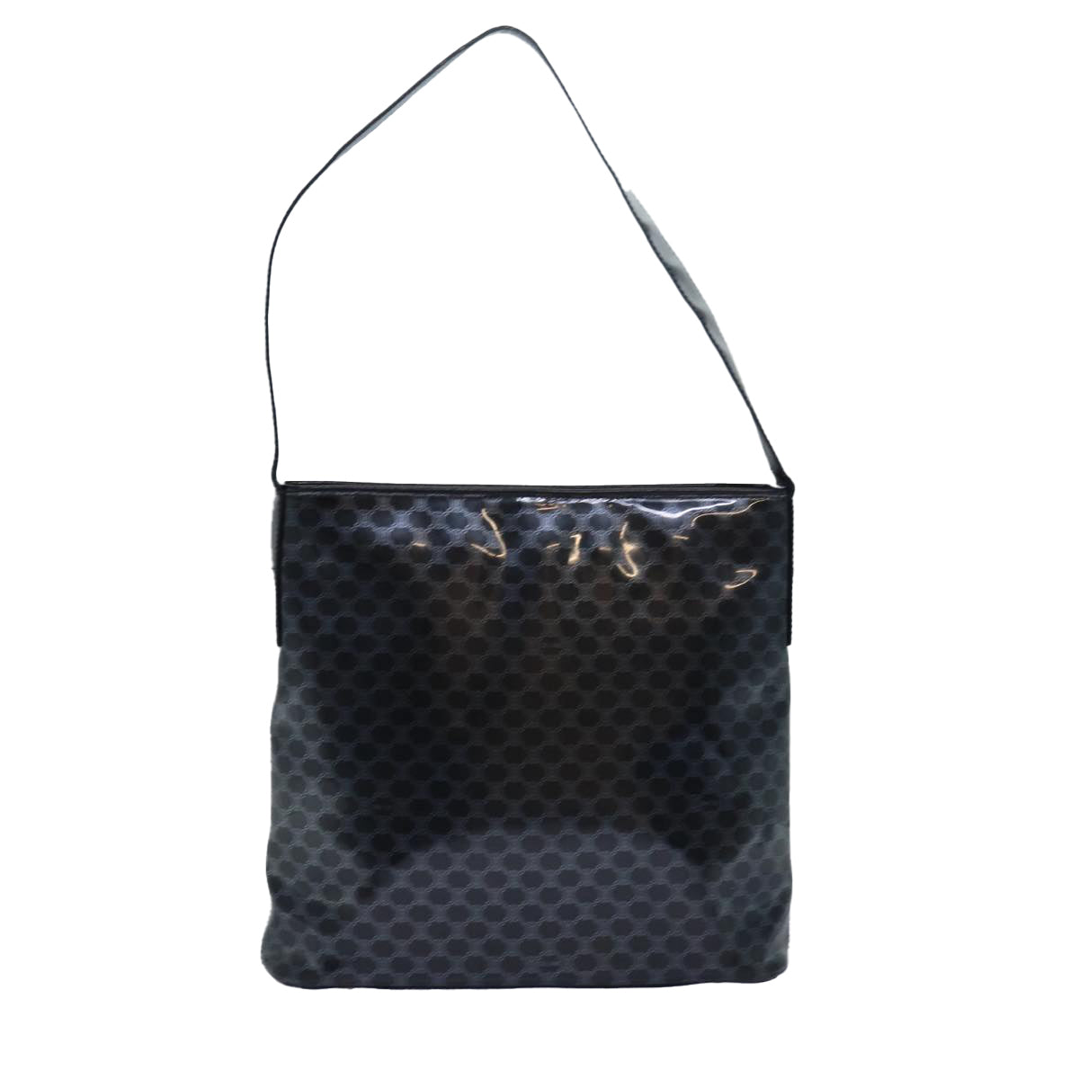 Luxury Macadam Enamel Shoulder Bag Canvas Black