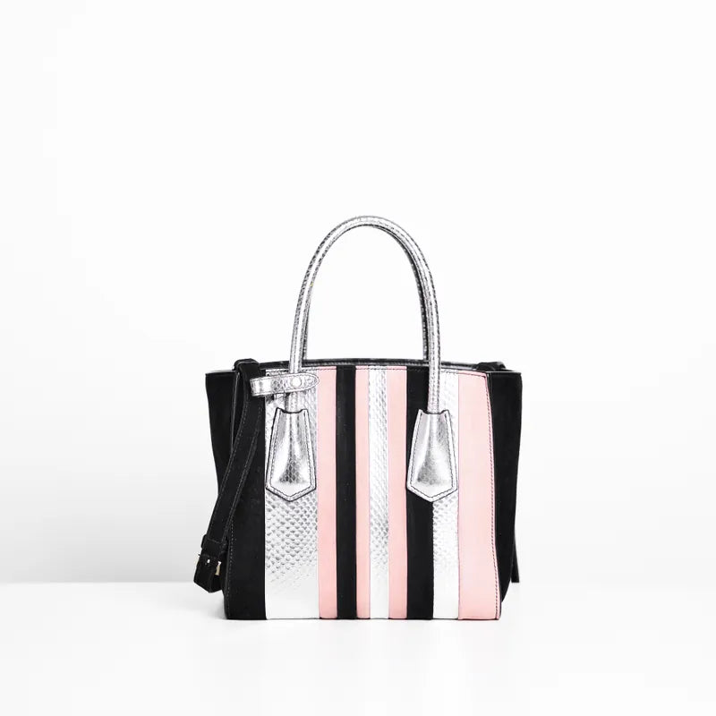 Prada Tote Suede Python Tote Bag
