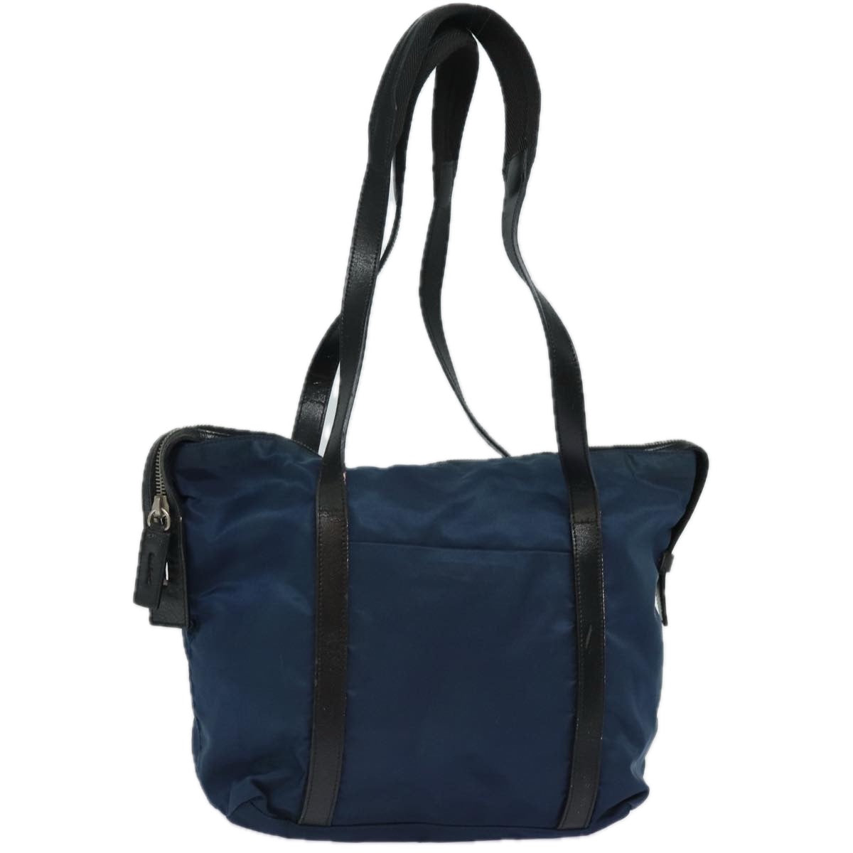Prada Shoulder Bag Auth Nylon Blue Blue Auth 80109