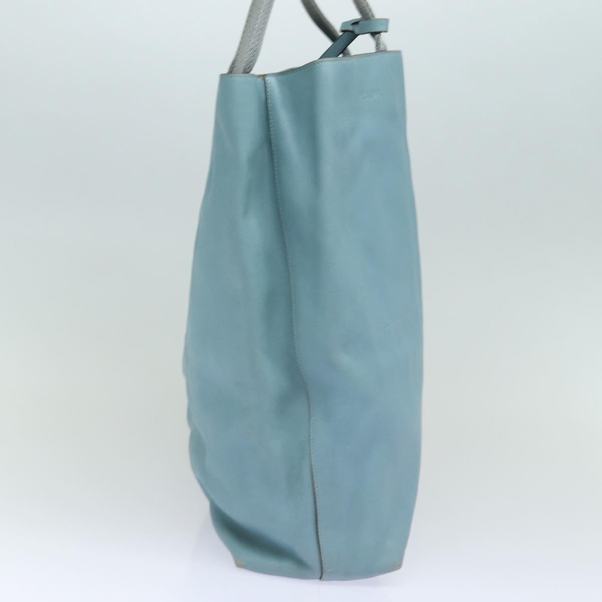 Prada Shoulder Bag Light Auth Leather Blue