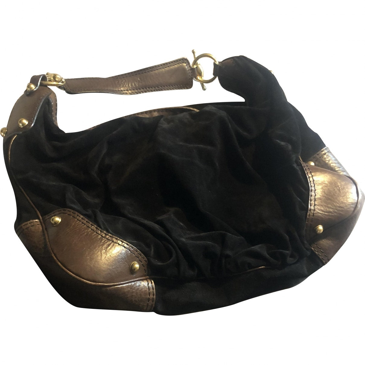Gucci hobo black suede handbag