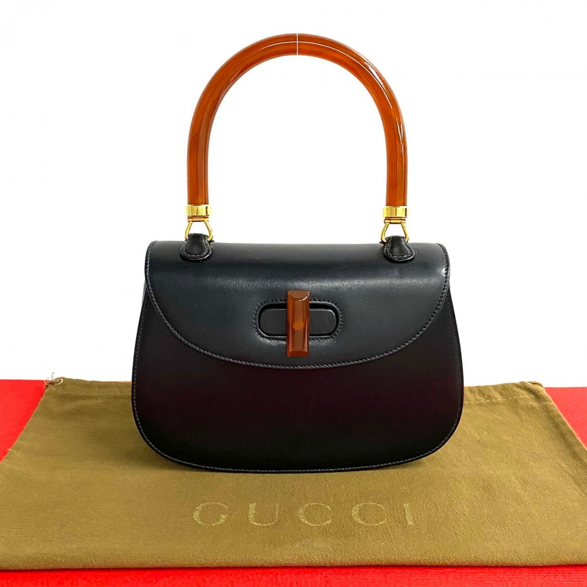 Gucci 801H800 Leather Black Handbag