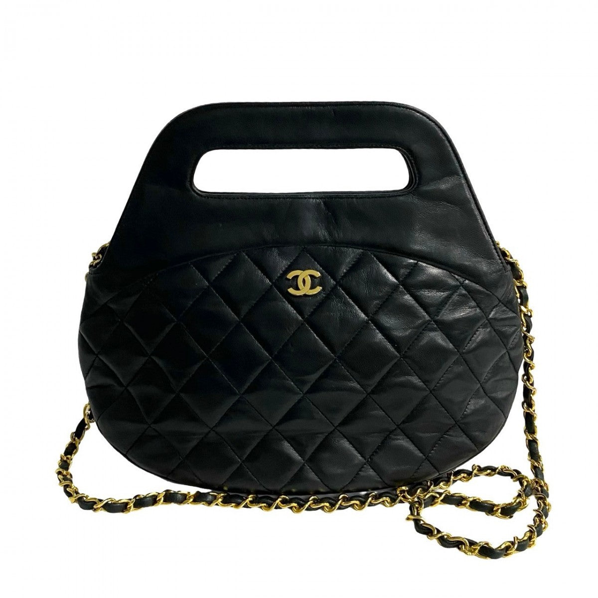 Chanel lambskin COCO Mark Matrasse Black Shoulder Bag 801H801