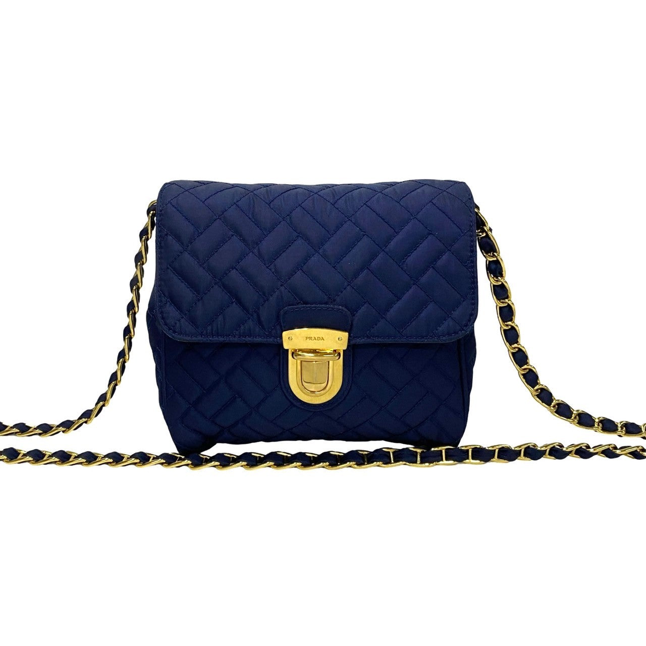 Shoulder Bag Navy Nylon
