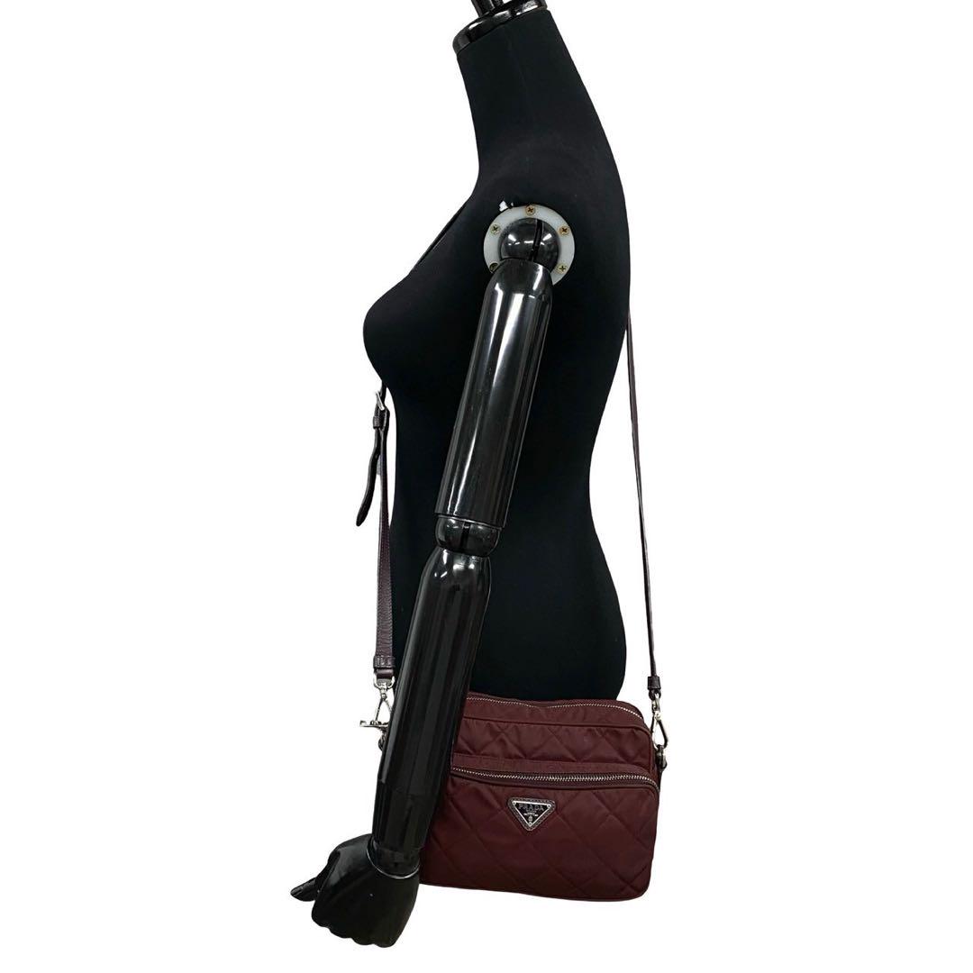 Shoulder Bag Bordeaux Nylon