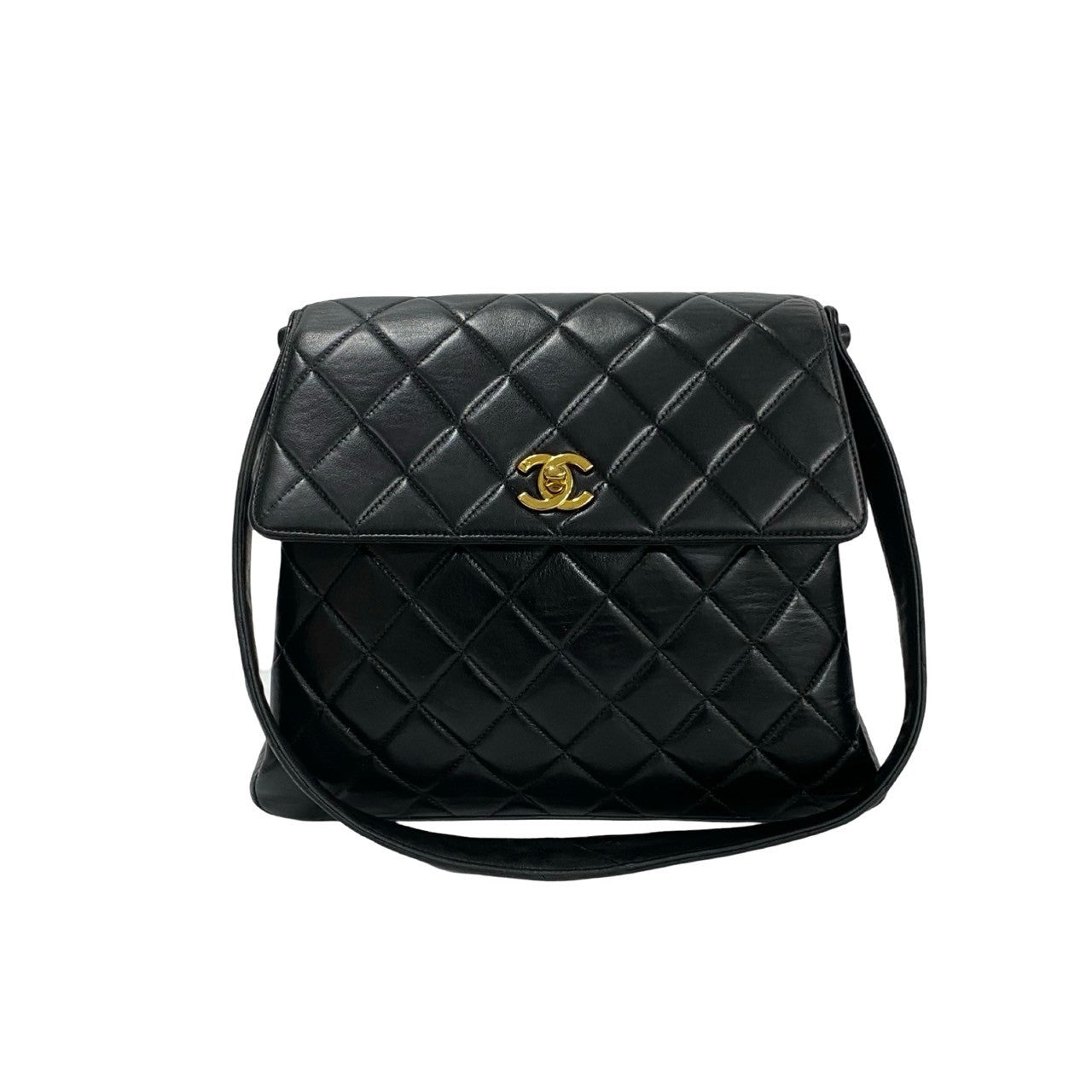 Chanel lambskin Matrasse Black Shoulder Bag 802H802
