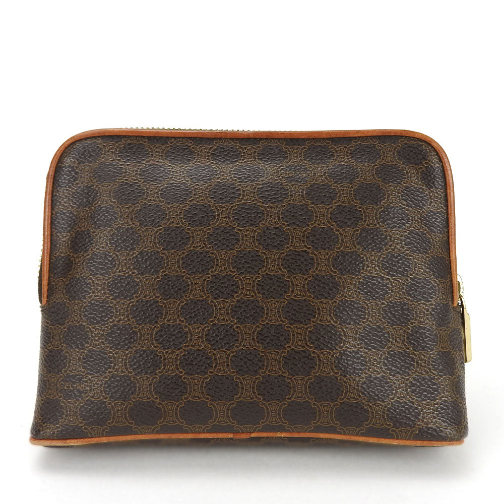 Pouch Pvc, Macadam Women Handbag Leather Brown Travel Bag