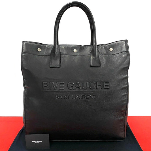 YSL Saint Laurent Yves Rive Gauche Tote Leather Tote Bag