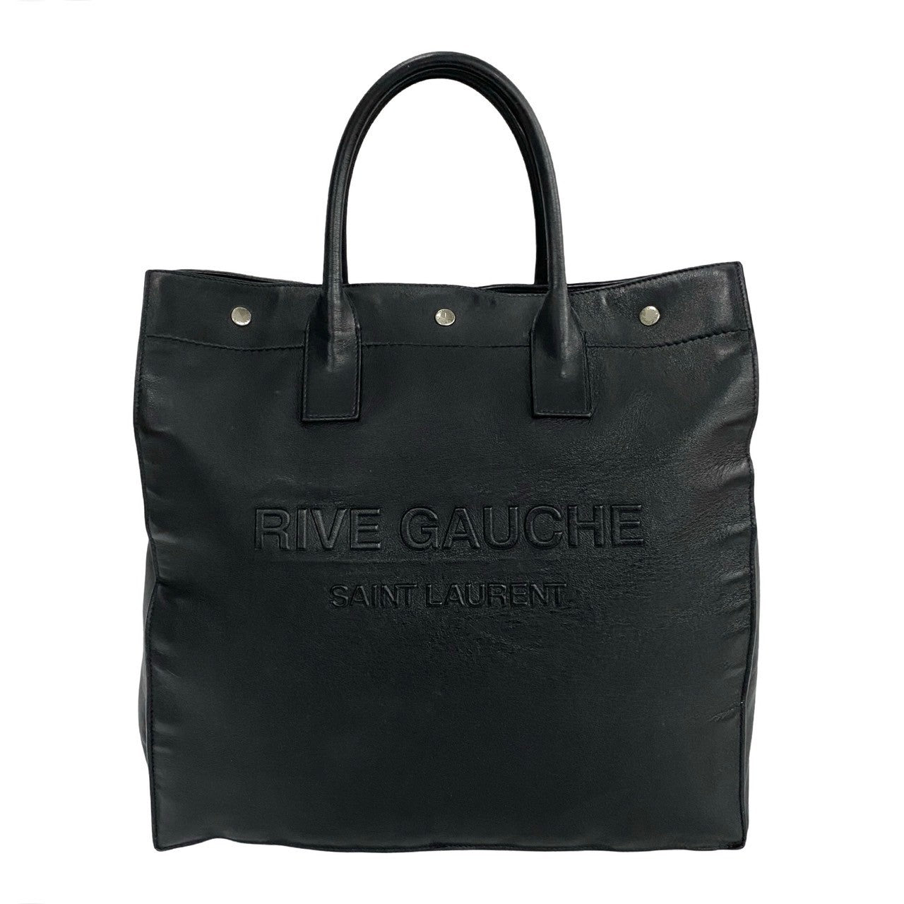 YSL Saint Laurent Yves Rive Gauche Tote Leather Tote Bag