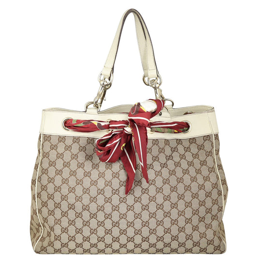 Gucci GG Canvas Positano Scarf Tote