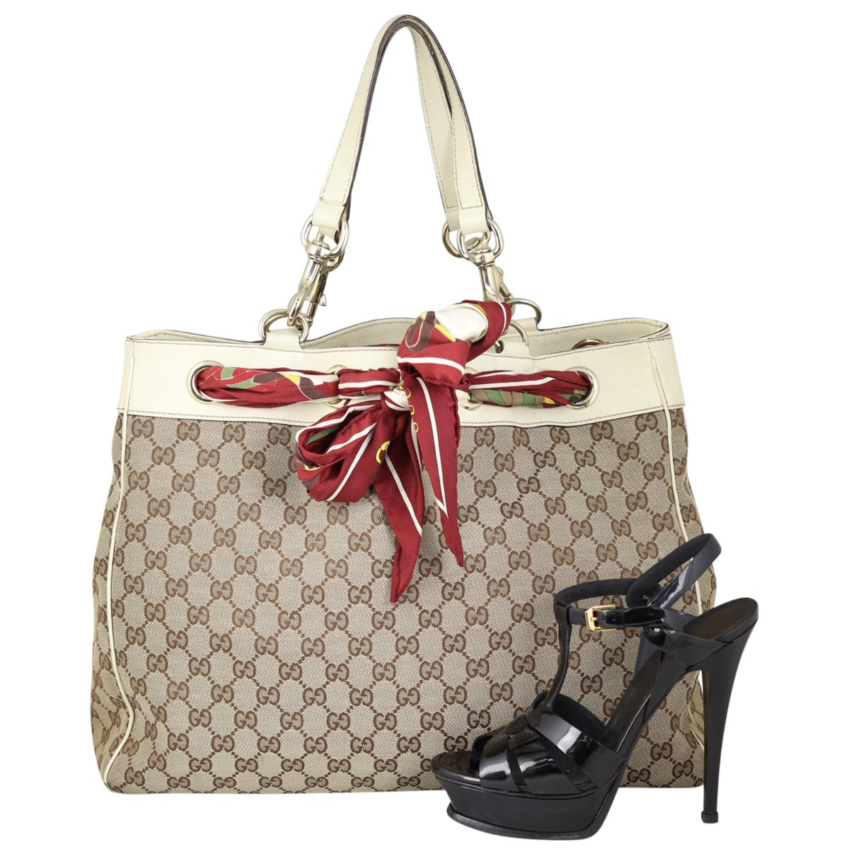 Gucci GG Canvas Positano Scarf Tote