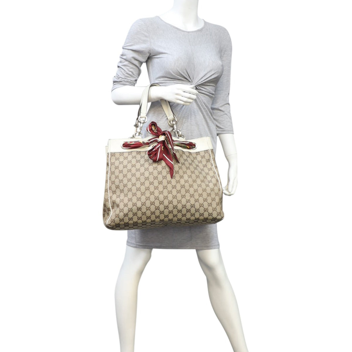 Gucci GG Canvas Positano Scarf Tote
