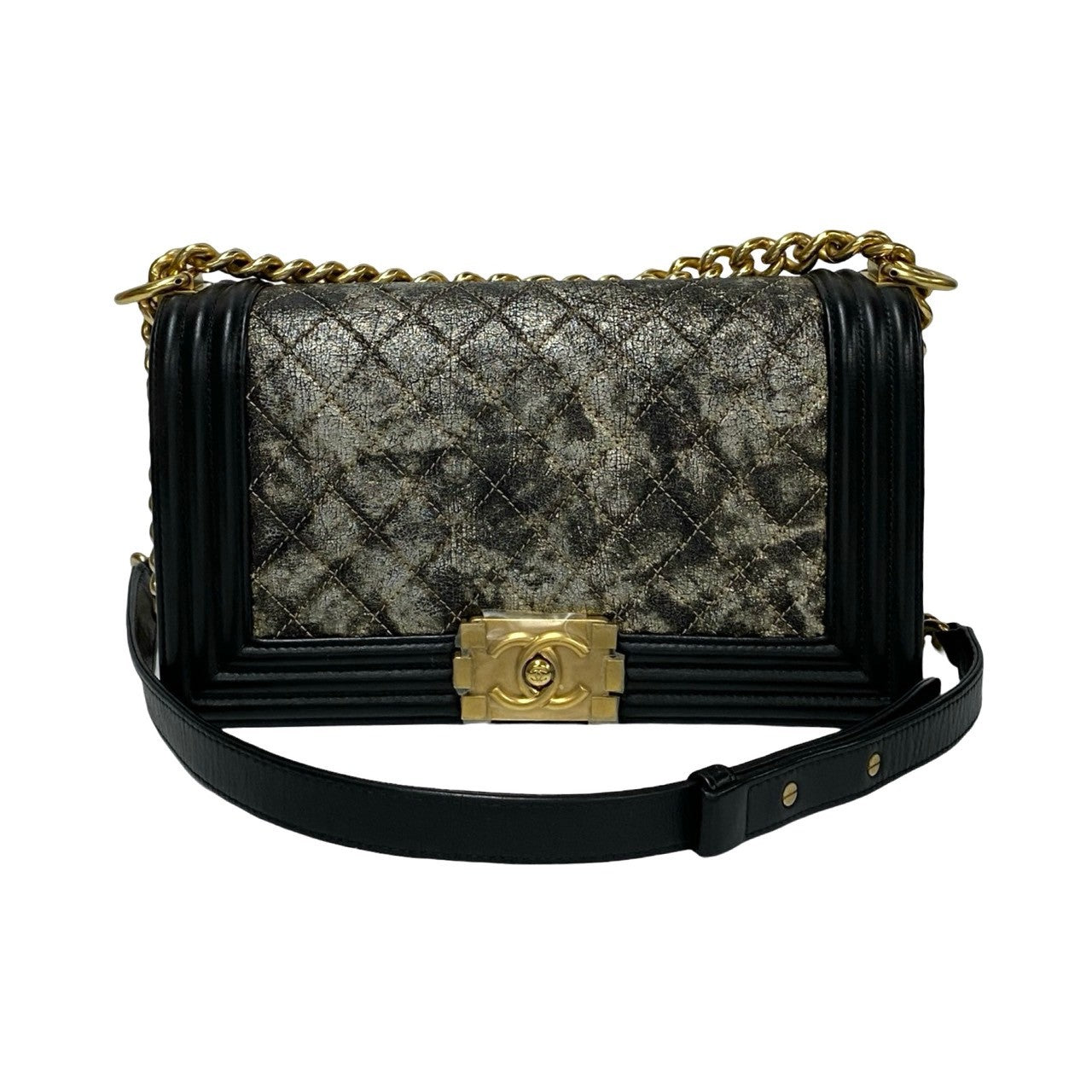 Chanel Boy Black Leather Shoulder Bag