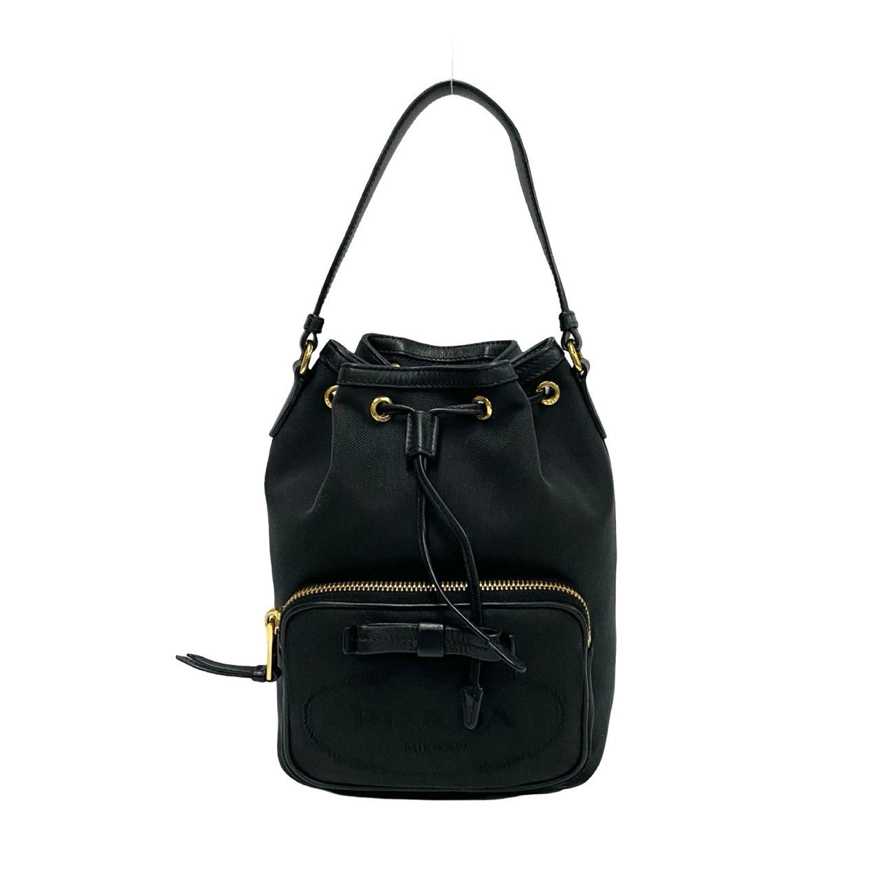Shoulder Bag Duet Leather Black